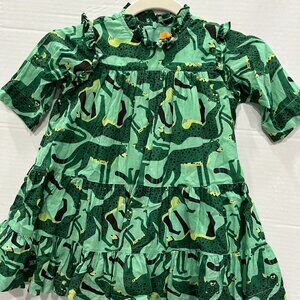 Girl - 3 - Briton Court Green Cheetah Print Dress